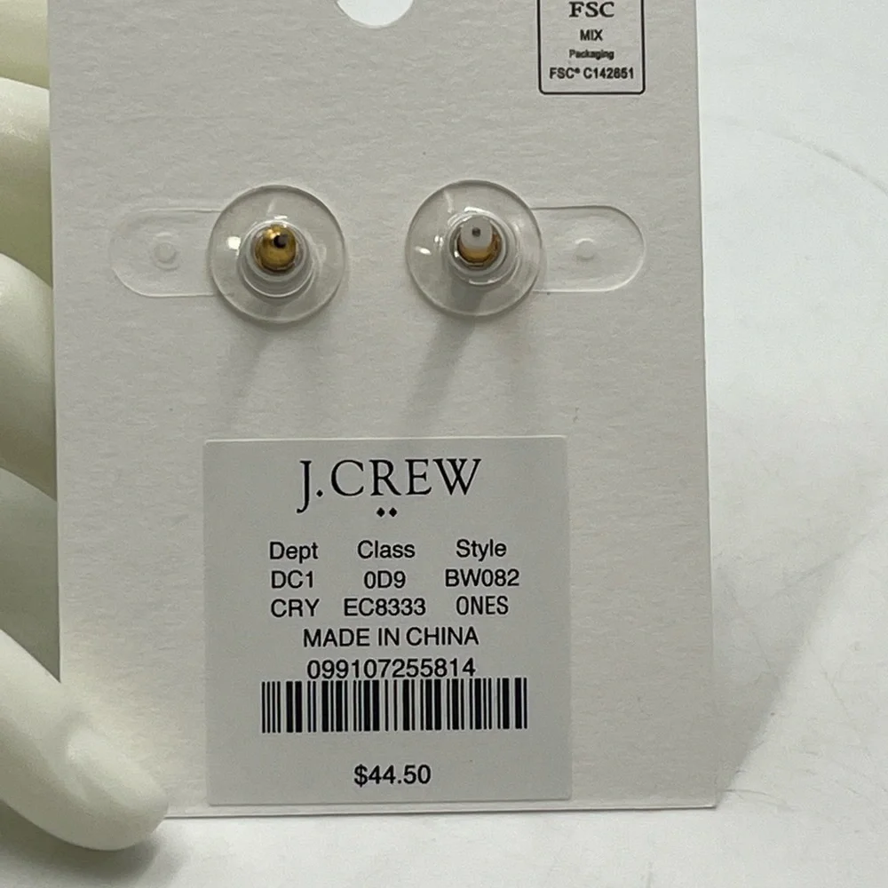 J. Crew Gold Tone Crystal Drop‎ Dangle Earrings Item BW082 New